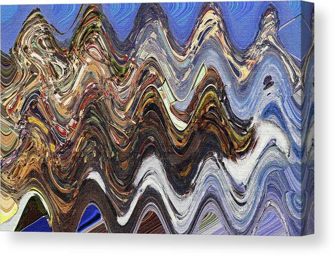 Oceanside California Abstract Canvas Print featuring the digital art Oceanside California Abstract #1 by Tom Janca