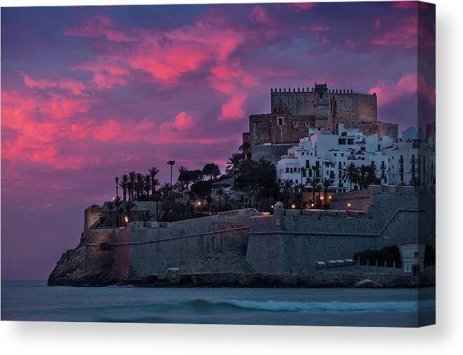Estock Canvas Print featuring the digital art Old Town & Castle #1 by Massimo Ripani