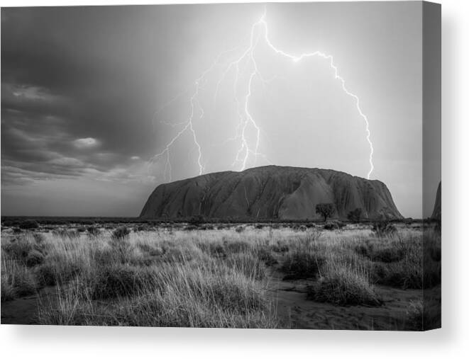 Uluru Canvas Print featuring the photograph Powered Sight #1 by Christoph Schaarschmidt