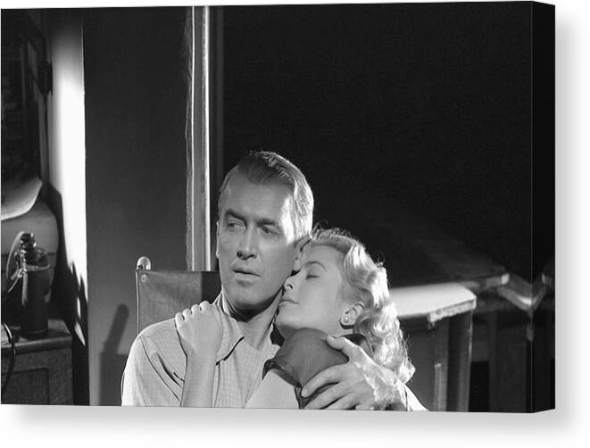 Jimmy Stewart Canvas Print featuring the photograph Rear Window #1 by Michael Ochs Archives