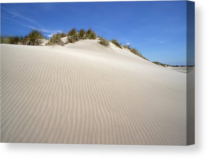 Scenics Canvas Print featuring the photograph Ripples In Sand Dune #1 by Sami Sarkis