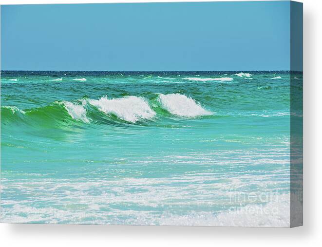 Beach Canvas Print featuring the photograph Waves by Christine Dekkers