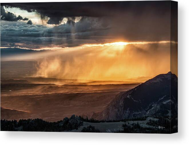 Beauty Canvas Print featuring the photograph Storm Light #1 by Leland D Howard