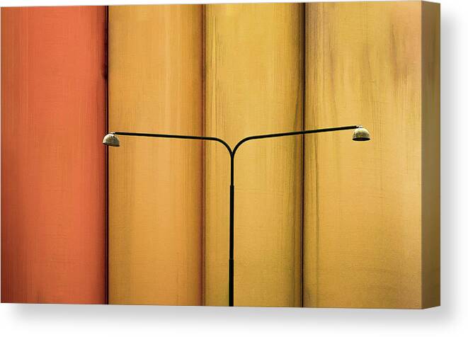 Abstract Canvas Print featuring the photograph Street Lamp #1 by Inge Schuster