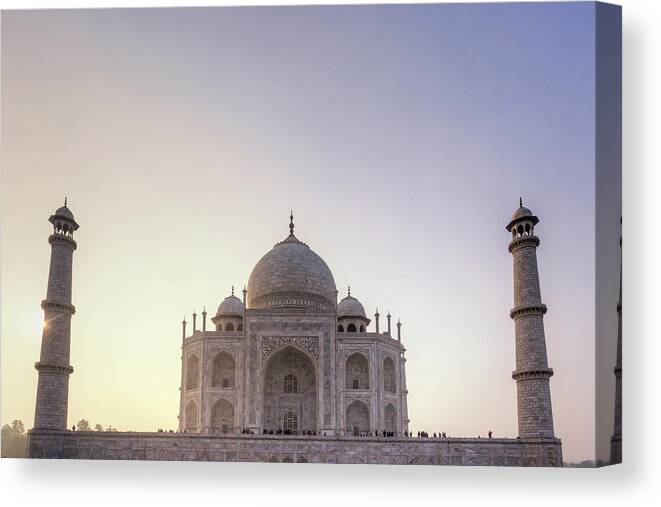 Arch Canvas Print featuring the photograph Taj Mahal, Agra, India #1 by Michele Falzone