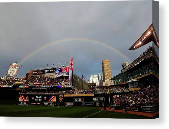 American League Baseball Canvas Print featuring the photograph The Gillette Home Run Derby by Rob Carr