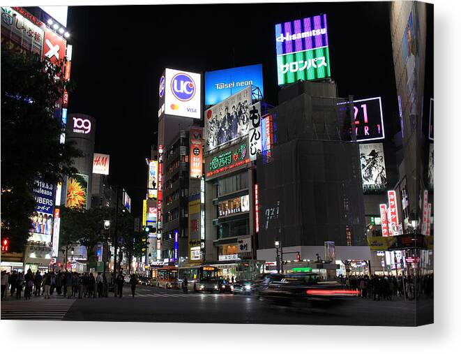 Tokyo Canvas Print featuring the photograph Tokyo, Japan - Shibuya Crossing #2 by Richard Krebs