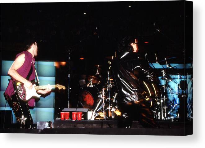 Concert Canvas Print featuring the photograph U2 In Concert #1 by Mediapunch