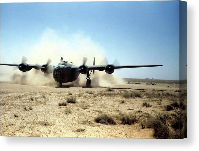 1940-1949 Canvas Print featuring the photograph U.s Airforce Base Benghazi Libya #1 by Michael Ochs Archives