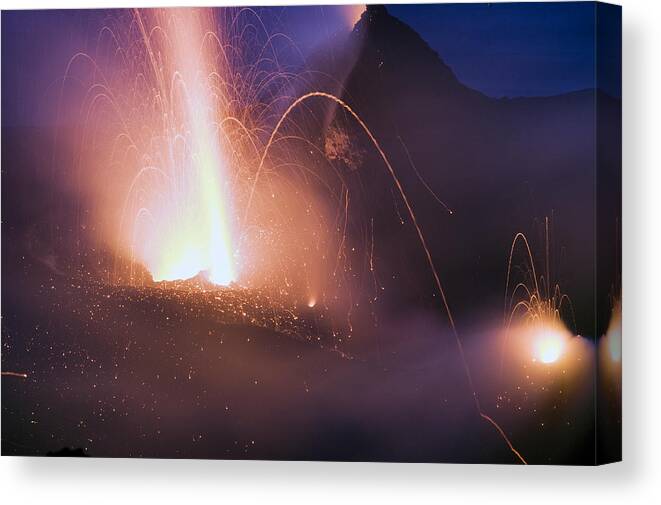 Wildlife Canvas Print featuring the photograph Volcano #1 by Marco Virgone