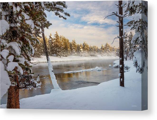 Idaho Scenics Canvas Print featuring the photograph Winter Morning #1 by Leland D Howard