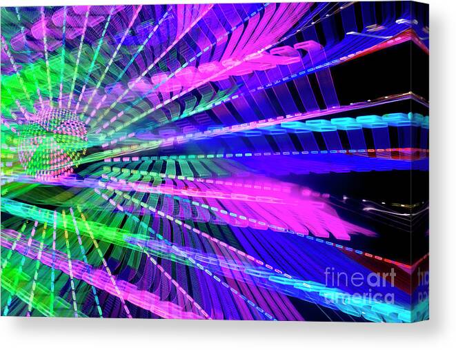 Art Effect Canvas Print featuring the photograph Lights in Motion #10 by Anthony Totah