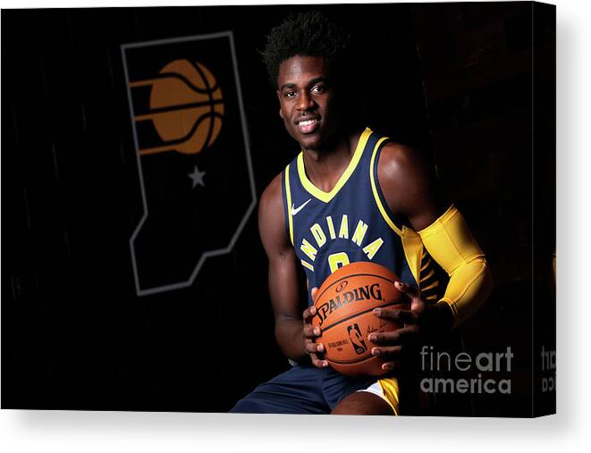 Media Day Canvas Print featuring the photograph 2018-19 Indiana Pacers Media Day by Ron Hoskins