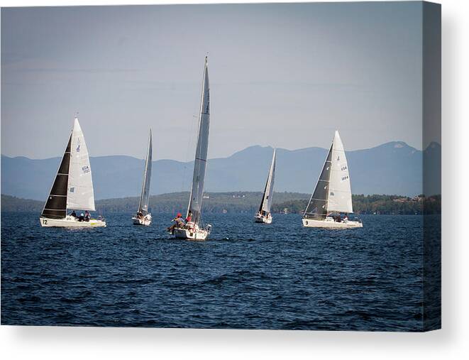 Sailing Canvas Print featuring the photograph 2019 J80 North American Championships #11 by Benjamin Dahl