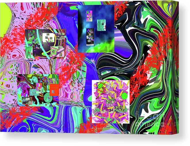 Walter Paul Bebirian Canvas Print featuring the digital art 11-8-2015babcdefghijklmno by Walter Paul Bebirian