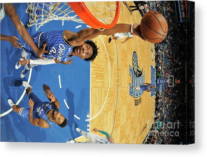 Nba Pro Basketball Canvas Print featuring the photograph Charlotte Hornets V Orlando Magic by Fernando Medina
