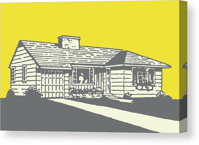 Architecture Canvas Print featuring the drawing House #11 by CSA Images