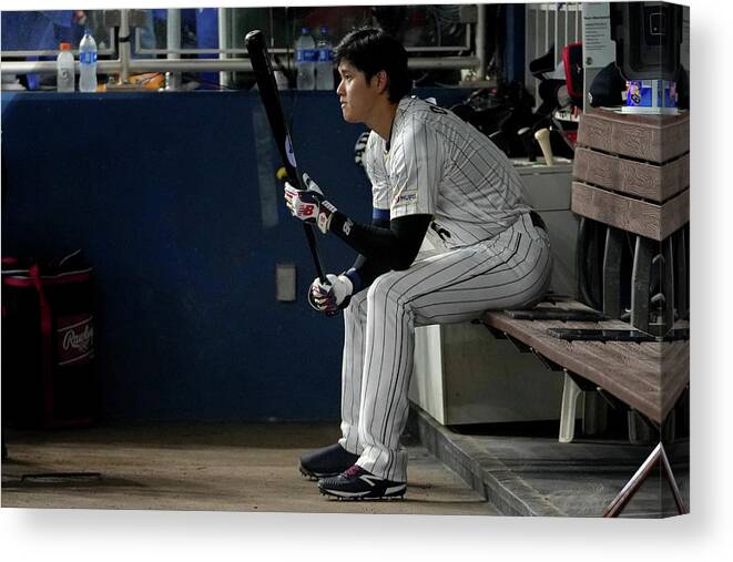 Florida Canvas Print featuring the photograph Shohei Ohtani #12 by Eric Espada