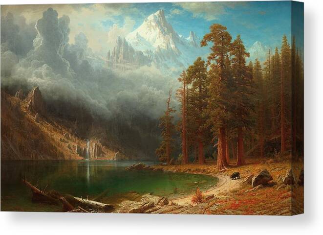Mount Corcoran Canvas Print featuring the digital art Mount Corcoran #20 by Albert Bierstadt