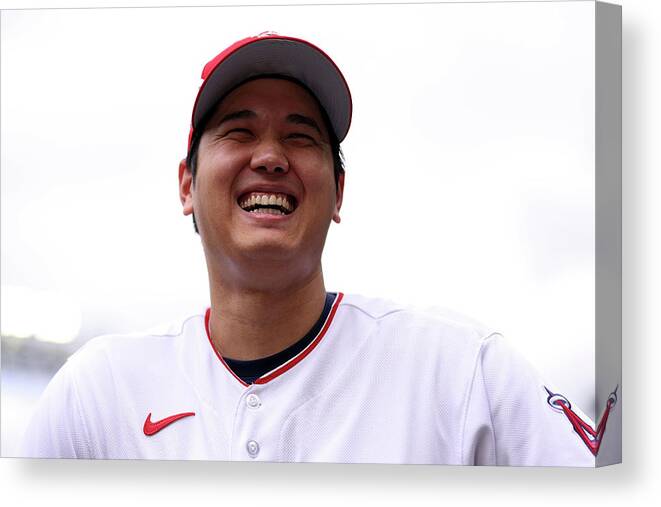 Los Angeles Angels Of Anaheim Canvas Print featuring the photograph Shohei Ohtani #13 by Steph Chambers
