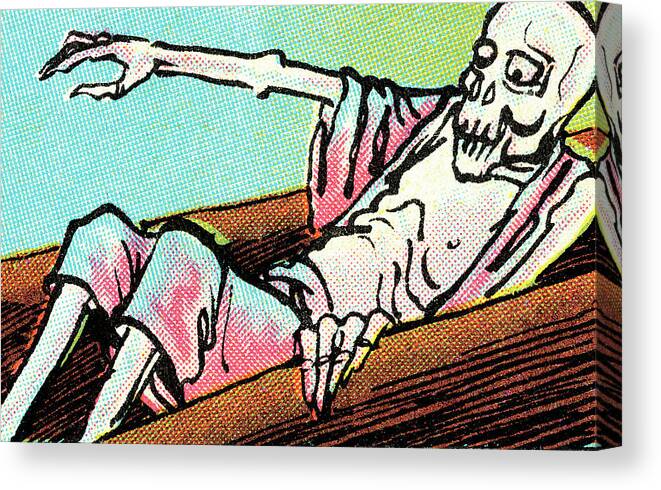 Afraid Canvas Print featuring the drawing Zombie #13 by CSA Images