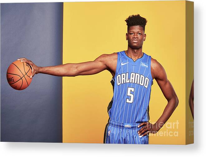 Mo Bamba Canvas Print featuring the photograph 2018 Nba Rookie Photo Shoot by Jennifer Pottheiser