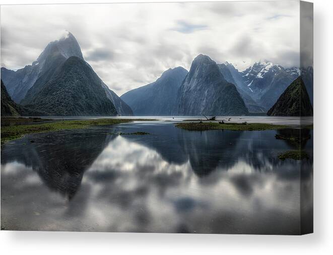 Milford Sound Canvas Print featuring the photograph Milford Sound - New Zealand #17 by Joana Kruse