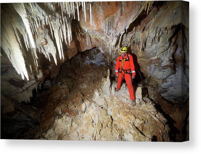 Sport Canvas Print featuring the photograph Caving In Spain #19 by Cavan Images