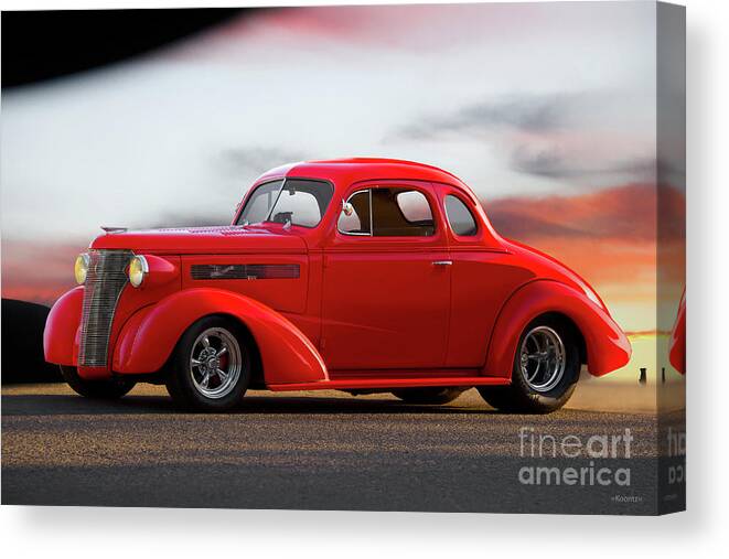 Auto Canvas Print featuring the photograph 1937 Chevrolet Master Deluxe Coupe by Dave Koontz