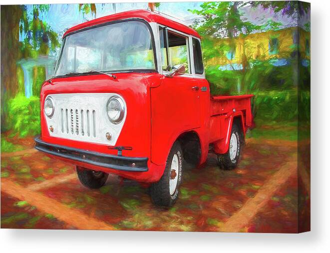 1961 Jeep Truck Fc 150 C.o.e. Willys Canvas Print featuring the photograph 1961 Jeep Truck FC 150 C.O.E. Willys 101 by Rich Franco