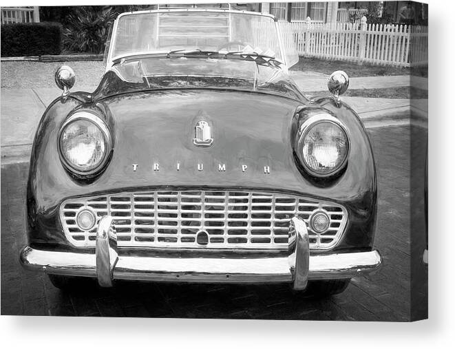 Canvas Print featuring the photograph 1961 Triumph TR3 004 by Rich Franco