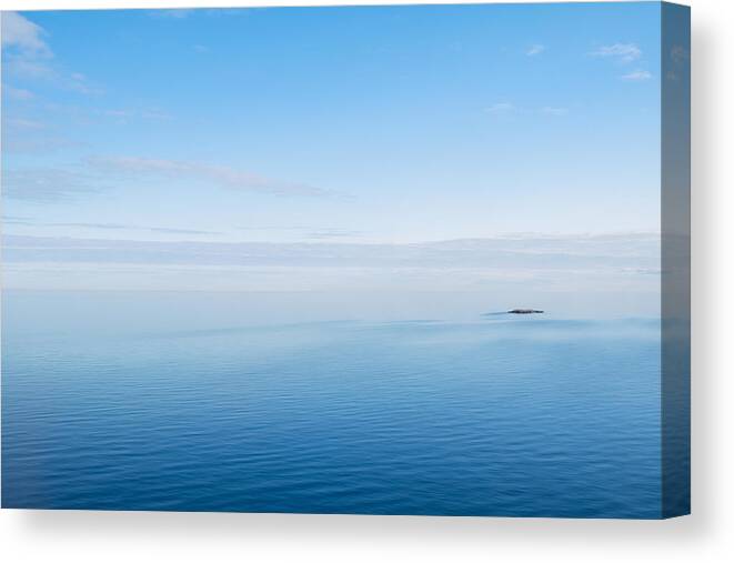 Landscape Canvas Print featuring the photograph Beautiful Sea Landscape With Island #2 by Jani Riekkinen