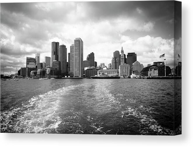 Sailboat Canvas Print featuring the photograph Boston Skyline #2 by Angiephotos