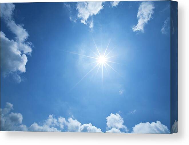 Scenics Canvas Print featuring the photograph Sunlight & Clouds #2 by Ooyoo