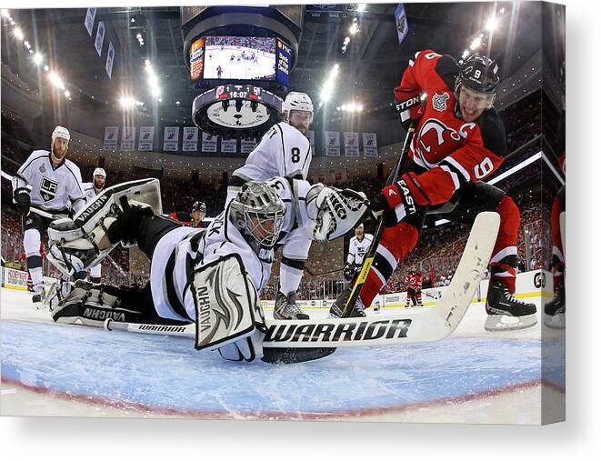 Playoffs Canvas Print featuring the photograph 2012 Stanley Cup Finals - Game 1 Los by Bruce Bennett