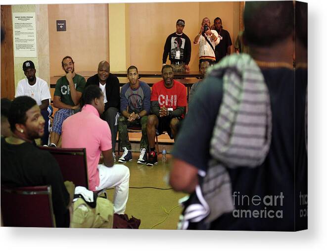 Chicago Bulls Canvas Print featuring the photograph 2013 Chicago Peace Basketball Tournament by Gary Dineen