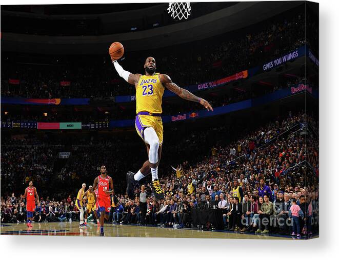 Nba Pro Basketball Canvas Print featuring the photograph Lebron James by Jesse D. Garrabrant