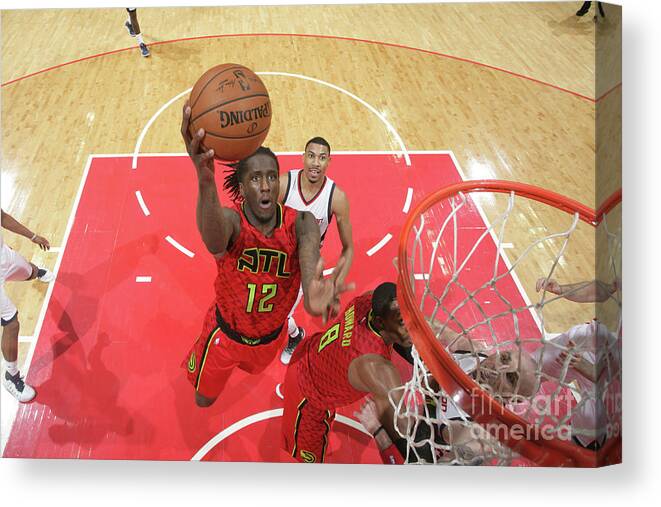 Playoffs Canvas Print featuring the photograph Atlanta Hawks V Washington Wizards - by Ned Dishman