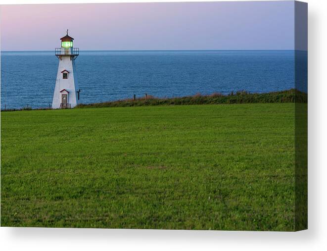 Pei Canvas Print featuring the photograph Cape Tryon Lighthouse #3 by Douglas Wielfaert