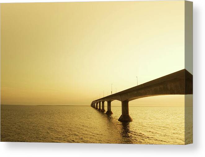 Scenics Canvas Print featuring the photograph Confederation Bridge #3 by Shaunl