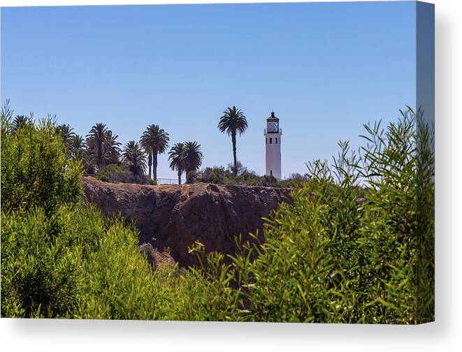Architecture Canvas Print featuring the photograph Point Vicente Lighthouse #4 by Ed Clark