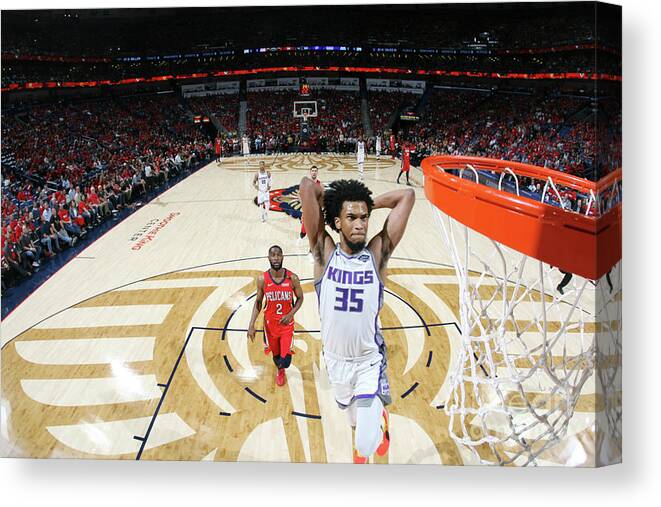 Marvin Bagley Iii Canvas Print featuring the photograph Sacramento Kings V New Orleans Pelicans #3 by Layne Murdoch Jr.