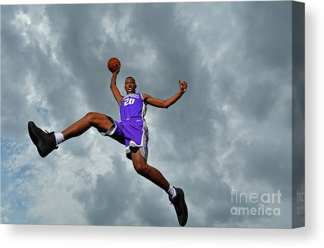 Nba Pro Basketball Canvas Print featuring the photograph 2017 Nba Rookie Photo Shoot by Jesse D. Garrabrant
