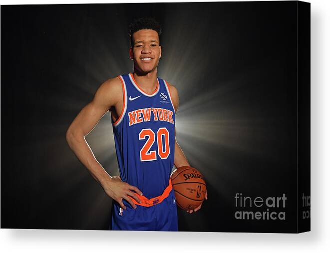 Kevin Knox Canvas Print featuring the photograph 2018 Nba Rookie Photo Shoot #39 by Jesse D. Garrabrant