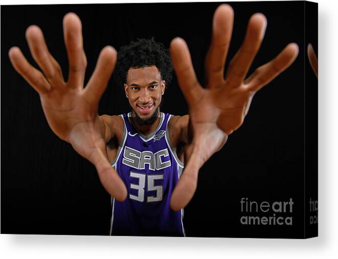 Marvin Bagley Iii Canvas Print featuring the photograph 2018 Nba Rookie Photo Shoot #47 by Brian Babineau