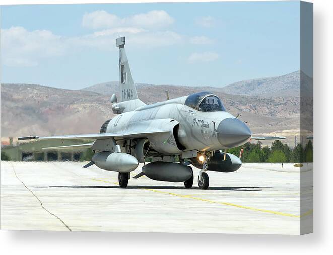 Turkey Canvas Print featuring the photograph A Pakistan Air Force Jf-17 Thunder #5 by Daniele Faccioli