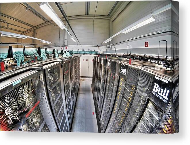 Computer Canvas Print featuring the photograph Cobra Supercomputer #5 by Christian Lunig / Science Photo Library