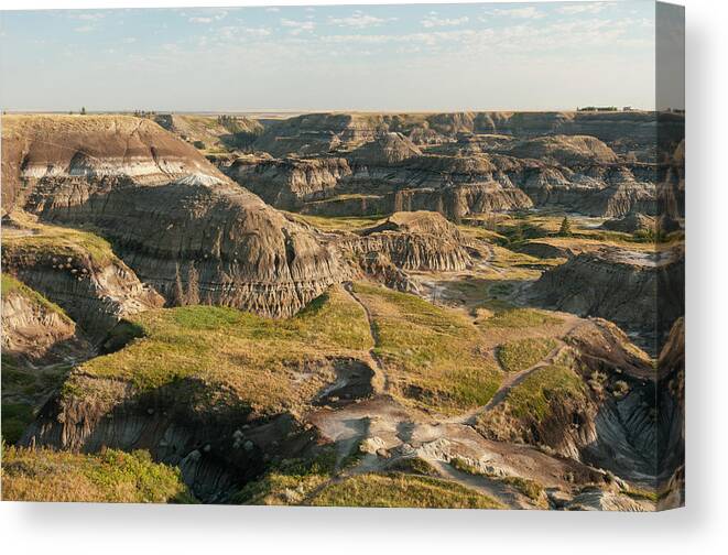 Tranquility Canvas Print featuring the photograph Alberta Badlands #6 by John Elk Iii