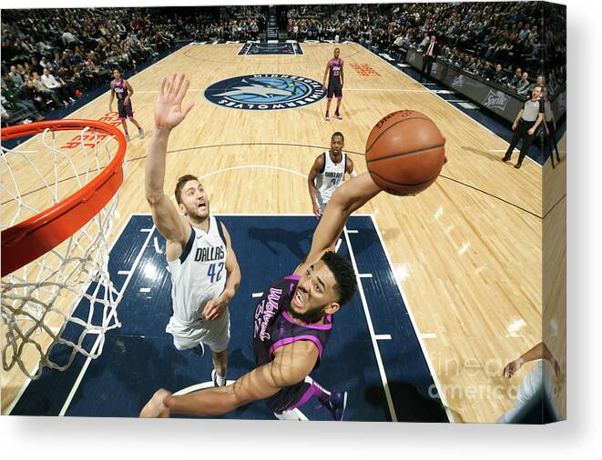 Nba Pro Basketball Canvas Print featuring the photograph Dallas Mavericks V Minnesota by David Sherman