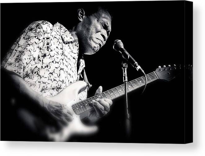 Music Canvas Print featuring the photograph King Biscuit Blues Festival #6 by Ronald C. Modra
